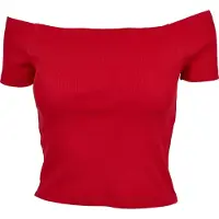 Urban Classics T-Shirt "Damen Ladies Off Shoulder Rib Tee" 1 Stk.