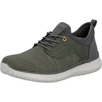 Rieker Herren Sneaker Slipper mit Gummizug in Komfortweite G 1/2 B9651, Größe:42 EU, Farbe:Grün