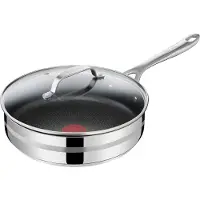 Tefal Schmorpfanne "Jamie Oliver Cook Smart, Ø 25 cm, Pfanne Induktion, Thermo-Signal" Edelstahl Antihaftversiegelung, geeignet für alle Herdarten, E31033