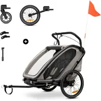 Hauck 3in1 Fahrradanhänger Bike N Walk Duo für