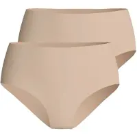Calida Slip "Slip Sleek Skin Midi Slip 2P 2er Pack", Damen, Gr. 40-42, beige (nude), Obermaterial: 87% Polyamid PA. 13% Elasthan EL., Unterhosen Slip