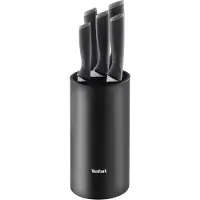 Tefal Messerblock "Comfort" 6 tlg. Universeller Messerblock, Edelstahl Klingen, ergonomischer Griff