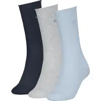 Calvin Klein Socken "CK WOMEN SOCK ROLLTOP" 3 Paar, mit kleinem Rollbund, Cotton-Mix