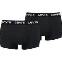 Levi's Herren Boxershorts, 2er Pack - Logo Trunk 2P, Logobund, Baumwoll-Stretch, einfarbig