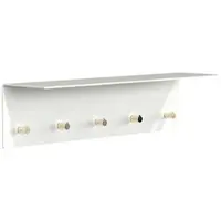 Frost - Unu Wandgarderobe 60 x 15 x 15 cm, weiß matt / gold poliert