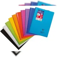Clairefontaine 20x Koverbook Spiralblock A4, 80 Blatt kariert, Einband aus transparentem PP, Farben sortiert - Sortiert 376601C