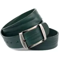 Anthoni Crown Ledergürtel , Herren, Gr. 100, grün (dunkelgrün), Leder, unifarben, Gürtel Ledergürtel, Vollledergürtel in dunkelgrün