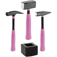 PICARD Pink Edition Set Latthammer geraut + Schlosserhammer + Fäustel | Gravur möglich