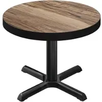 GGM Möbel BSM | Bistro Tisch | Ø 80 x 77 cm | Schwarzer Rand | Rund | Sheesham / Schwarz