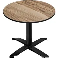GGM Möbel CPTG | Bistro Tisch | Ø:H 70 x 76 cm | Sheesham / Aluminium Schwarz | Zusatzgewicht