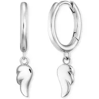 Engelsrufer Paar Creolen "Flying Wings", silber (silberfarben), Ohrringe, Damen, 14mm, Silber 925 (Sterlingsilber), Paar Creolen