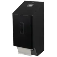 Ophardt hygiene SanTRAL Plus TTU 2 Toilettenpapierspender, Edelstahl 1423566 , Farbe: mattschwarz, P