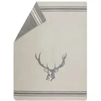David Fussenegger Kurzflor- Wohndecke Savona 'Platzhirsch' 150 x 200 cm Graphit - Grau