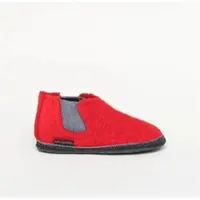 Kitz-pichler Hütten-Chelsea Kids | Kinder Filz-Hausschuh | Farbe Rot | Hüttenschuh in Größe 35 - Rubin/Grau - 35