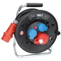 Kalle-das-Kabel Kabeltrommel CEE, 20m, für außen IP44, 2x Schutzkontakt / 1x CEE 400V
