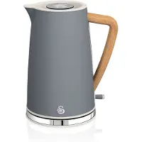 Swan SK14610GRYNEU Wasserkocher 1,7L Ultra Schnell Kabellos Modernes Design Nordic Grau