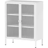 FlexiSpot Highboard CB10B-Stage, weiß aus Metall, mit 2 Türen, (B/H) 78 x 100 cm