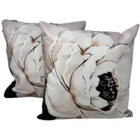 Jet-Line Outdoor Dekokissen 2er Set Rose Creme/Bunt 40 x 40 cm