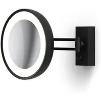 DECOR WALTHER Schminkspiegel BS 36 LED Black Matt (7x Vergrößerung)