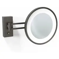 DECOR WALTHER Make-up Spiegel BS 36 LED Matt Dunkel Metall (3-fache Vergrößerung)