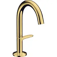 Hansgrohe Waschtisch-Einhebelmischer Sel. 140 Axor One A 122mm, m Pus-Op-Abl, pol. gol opt