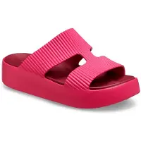 Crocs Flip Flops Damen Getaway Groove Platform Hstrap Dragon Fruit-Schuhgröße 36 - 37