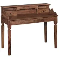 KADIMA DESIGN Landhaustisch aus Sheesham-Holz, Vintage-Look, mit 3 Schubladen, praktisch und stilvoll. 115x60x100 cm |