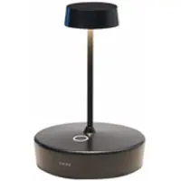 Zafferano Swap mini pro Schwarze wiederaufladbare und dimmbare LED-Tischlampe - 2200-2700-3000K 2W Aluminium IP65