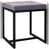 Proregal CHEFGASTRO Sitzhocker PALMA Schwarz Stoff HxBxT 48x40x40cm Dunkelgrau