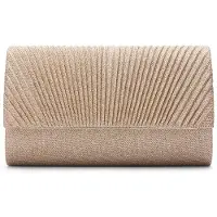 Manfield Goldfarbene Glitzer-Clutch | Größe Onesize