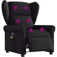 vidaXL Hochwertig Massagesessel Elektrisch Schwarz Stoff 3303366