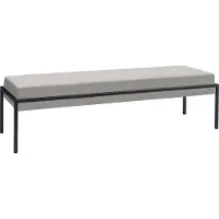 Hasena Bank "Pato", grau (grau, anthrazit), B:144cm H:38cm T:44cm, Sitzbänke, Bank