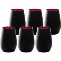 Stölzle Lausitz Set 6 Stück ELEMENTS Multifunktionsbecher -schwarz/rot 352 00 12 | EAN 4012632224675 | HAN 352 00 12 BR073