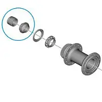 Shimano Écrou et cône à gauche avec couvercle anti-poussière Shilmano WH-RS710-C32-TL-R