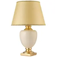 ONLI Tischlampe Mozart , creme / amber, für Wohn- / Esszimmer, Keramik, Antik, Tischlampe