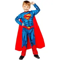 Muovijalelu Superman Kostüm Kinder 8-10 Jahre Größe 134 Fasching Karneval | Gr.: onesize