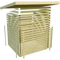 Karibu Saunahaus Hytti 3 : Terragrau : ohne Ofen Farbe: Terragrau Saunaofen: ohne Ofen