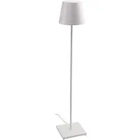 Zafferano - Poldina Weiße Stehleuchte 230V mit dimmbarem Stehleuchte 28x150cm - Modernes Design aus Aluminium