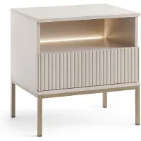 Vente-unique Nachttisch Ovila Beige Naturfarben Hell 53.6 cm