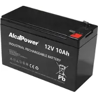 Alcapower 12V 10Ah AGM-Akku, versiegelt, wiederaufladbar - ideal für Alarmanlagen, USV-Anlagen und Spielzeug - Faston T2-Anschluss