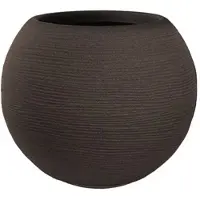Divina Garden - Harzvase für Pflanzen im Innen- und Außenbereich, rundes Kugeldesign, D.40x33h, Botticelli Brown