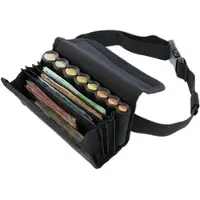 Monepass - Wallet Kellnerbörse / Kellnertashe mit Abs Schwarz Münzsortierer- Klettverschlus - Ideal für Transportberuf
