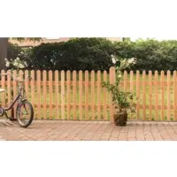 Meingartenversand.de Holzzaun Zaunfeld Douglasie 200 x 120 cm – Gartenzaun aus naturbelassenem Holz – Zaun für Vorgärten – stabiler Vorgartenzaun