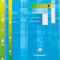 Clairefontaine 5x Packung mit 100 Blatt Ringbucheinlagen, DIN A4, 90g, französische Lineatur - 1751C