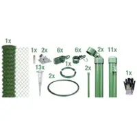 Gust. Alberts GmbH & Co. KG Set Maschendrahtzaun, »Maschendraht«, LxH: 2500x150 cm, grün - gruen