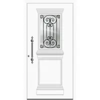 Haustuerenland.de Aluminium Landhaustür "AMALIA" 78 mm RC2 Weiß RAL 9016 beidseitig innen öffnend DIN links