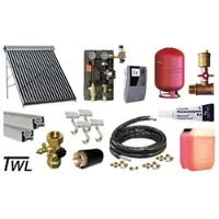 TWL Technologie Solaranlage mit 1 x Röhrenkollektoren TWL EtaSunPro30 VRK30