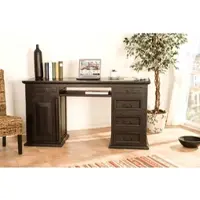1a Direktimport Kolonialstil Schreibtisch - Massivholz - schwarz-braun lackiert - wenge - Pinie - aus Mexiko