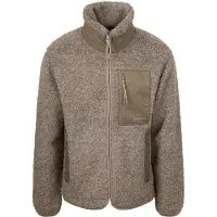 Tommy Hilfiger Strickjacke Teddy Fleece Taupe