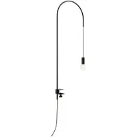 Zafferano - Wire-Tischleuchte mit Klemme, 200° schwenkbar, H152 cm, lackiertes Metall, E27-Glühbirne max. 60 W enthalten - Schwarz